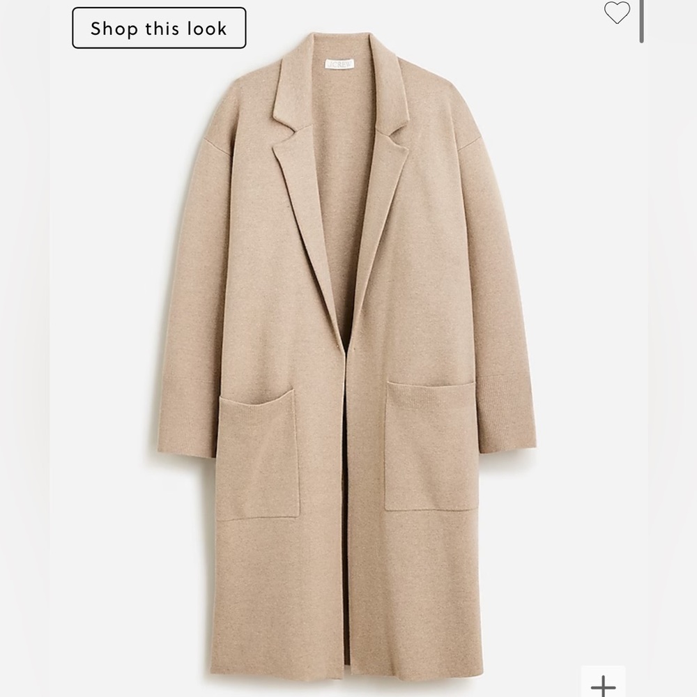 Jcrew XXS Ella open-front long sweater-blazer